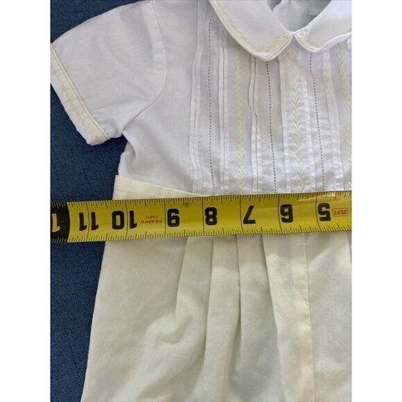 Sarah Louise Boys Romper Size 9-12‎ Months White Toddler Shorties Outfit - Picture 8 of 10